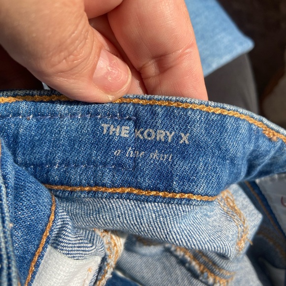 RARE! Ag Adriano Goldschmied The Kory X a line midi denim skirt EUC SZ 27 Fall! - Picture 6 of 11